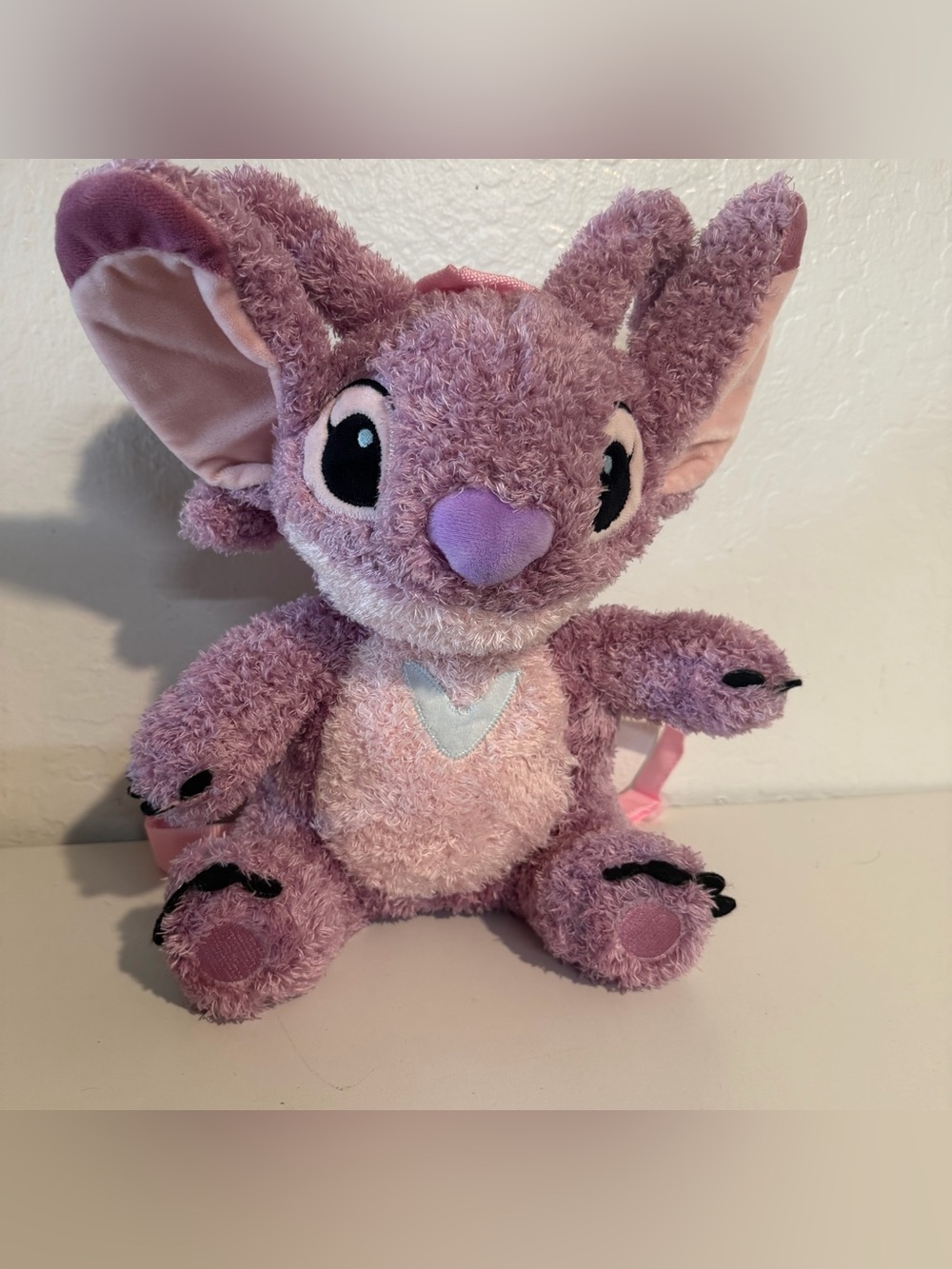Disney Lilo & Stitch Stitch Girls Angel Plush Backpack 14” Purple & pink 2026